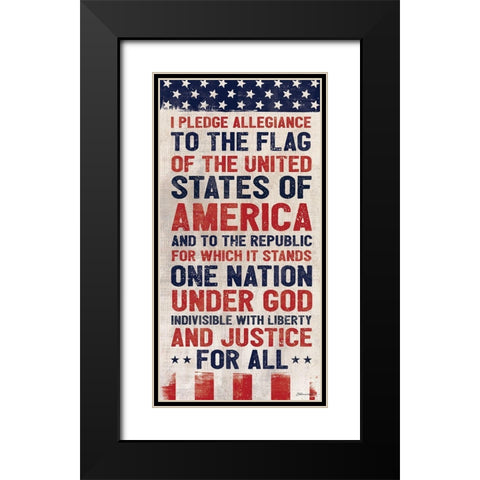Pledge of Alligence Black Modern Wood Framed Art Print with Double Matting by Marrott, Stephanie