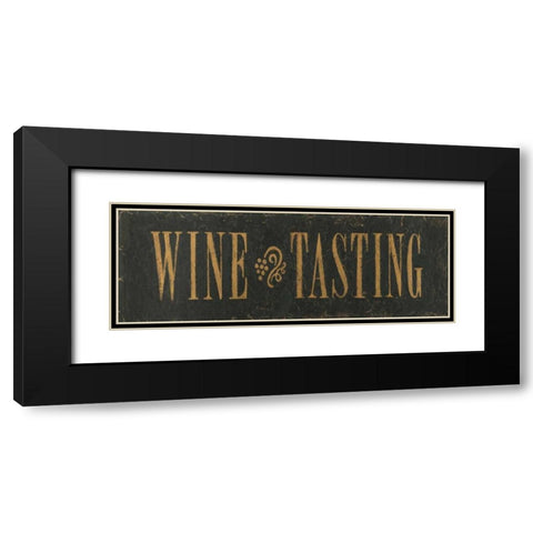 Wine Tasting Black Modern Wood Framed Art Print with Double Matting by Marrott, Stephanie
