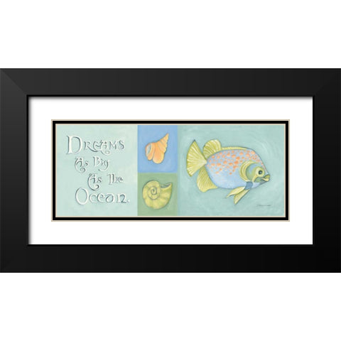 Dreams as Big as the Ocean Black Modern Wood Framed Art Print with Double Matting by Marrott, Stephanie