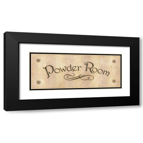 Powder Room Black Modern Wood Framed Art Print with Double Matting by Marrott, Stephanie