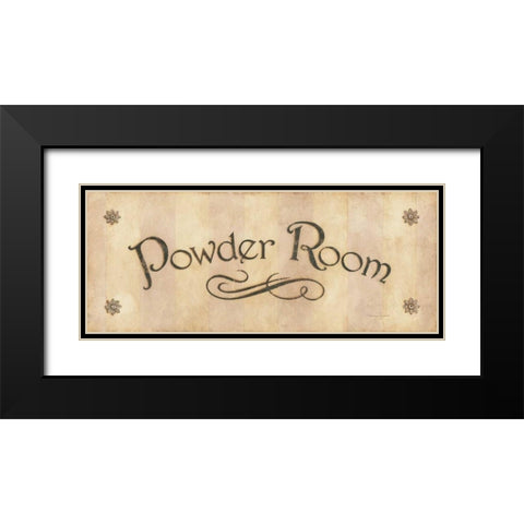 Powder Room Black Modern Wood Framed Art Print with Double Matting by Marrott, Stephanie