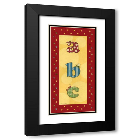 Juvenile ABC Black Modern Wood Framed Art Print with Double Matting by Marrott, Stephanie