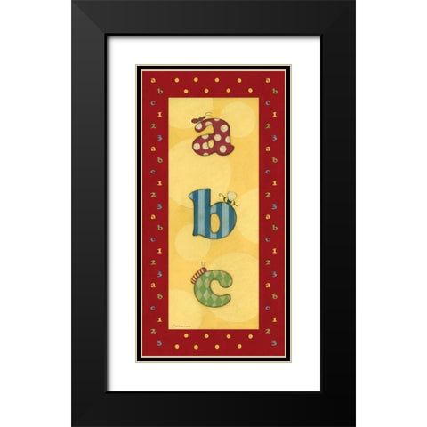 Juvenile ABC Black Modern Wood Framed Art Print with Double Matting by Marrott, Stephanie