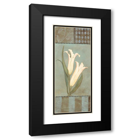 Lily Black Modern Wood Framed Art Print with Double Matting by Marrott, Stephanie