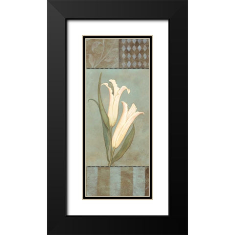 Lily Black Modern Wood Framed Art Print with Double Matting by Marrott, Stephanie