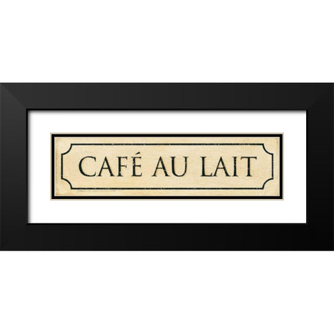 Cafe Au Lait Black Modern Wood Framed Art Print with Double Matting by Marrott, Stephanie