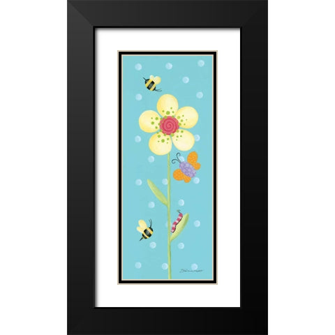 Flower and Friends Black Modern Wood Framed Art Print with Double Matting by Marrott, Stephanie