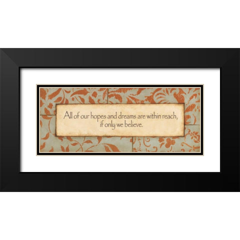 Hopes and Dreams Black Modern Wood Framed Art Print with Double Matting by Marrott, Stephanie