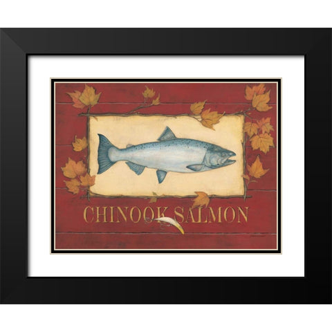 Chinook Bass Black Modern Wood Framed Art Print with Double Matting by Marrott, Stephanie