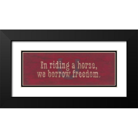 Borrow Freedom Black Modern Wood Framed Art Print with Double Matting by Marrott, Stephanie