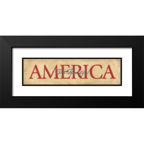 America the Beautiful Black Modern Wood Framed Art Print with Double Matting by Marrott, Stephanie