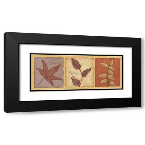 Reduce Reuse Recycle Black Modern Wood Framed Art Print with Double Matting by Marrott, Stephanie