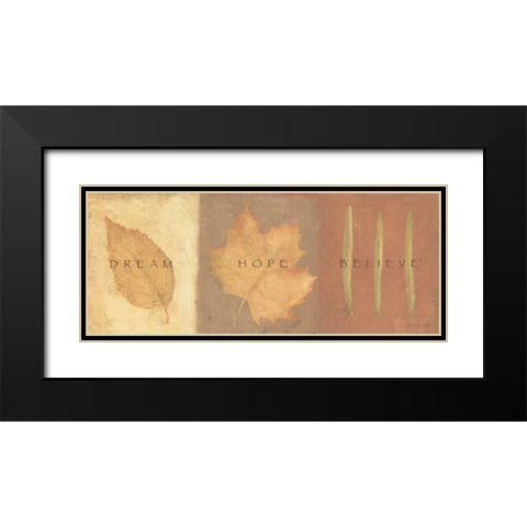 Dream Hope Believe Black Modern Wood Framed Art Print with Double Matting by Marrott, Stephanie