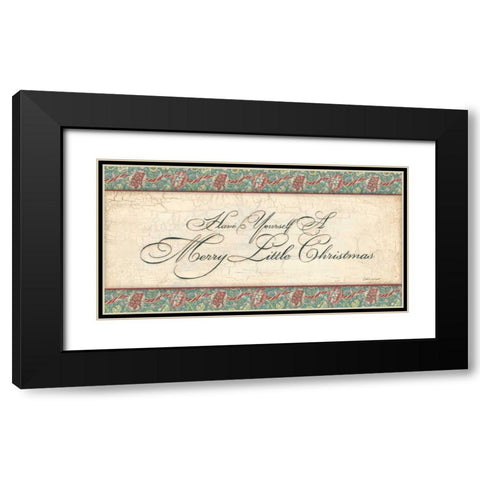 Merry Little Christmas Black Modern Wood Framed Art Print with Double Matting by Marrott, Stephanie