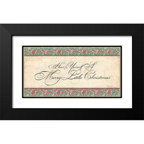 Merry Little Christmas Black Modern Wood Framed Art Print with Double Matting by Marrott, Stephanie