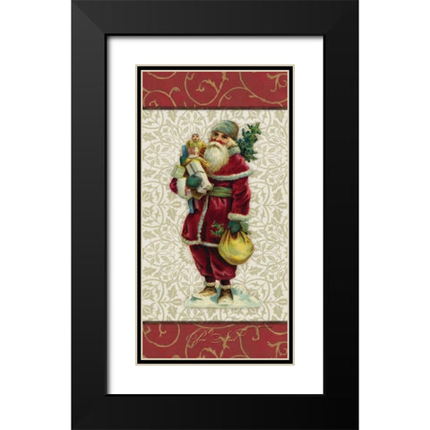 Pere Noel Black Modern Wood Framed Art Print with Double Matting by Marrott, Stephanie