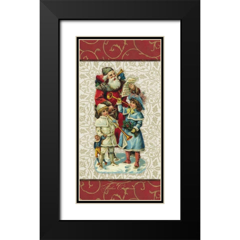 Father Christmas Black Modern Wood Framed Art Print with Double Matting by Marrott, Stephanie