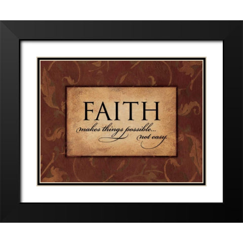 Faith Black Modern Wood Framed Art Print with Double Matting by Marrott, Stephanie