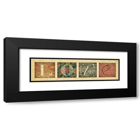 Love Black Modern Wood Framed Art Print with Double Matting by Marrott, Stephanie