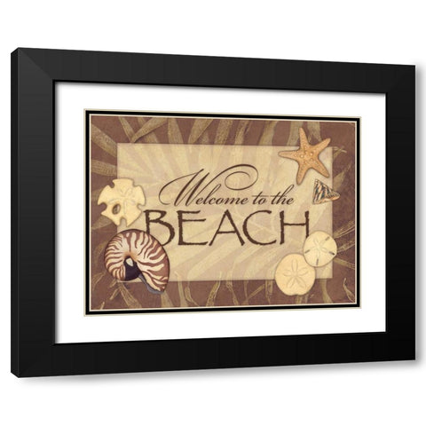 Beach Black Modern Wood Framed Art Print with Double Matting by Marrott, Stephanie