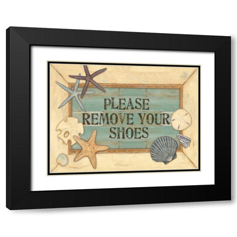 Shoes Black Modern Wood Framed Art Print with Double Matting by Marrott, Stephanie