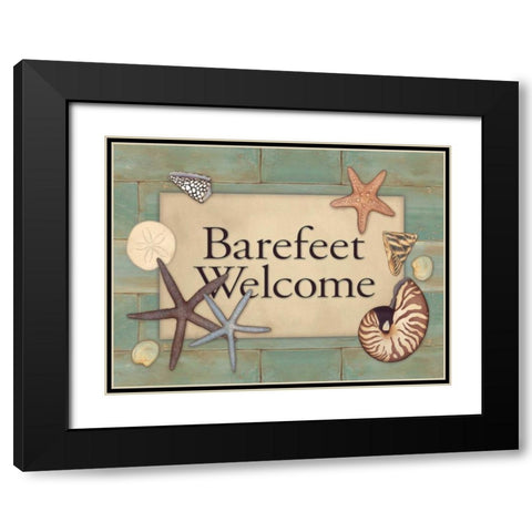 Barefeet Black Modern Wood Framed Art Print with Double Matting by Marrott, Stephanie