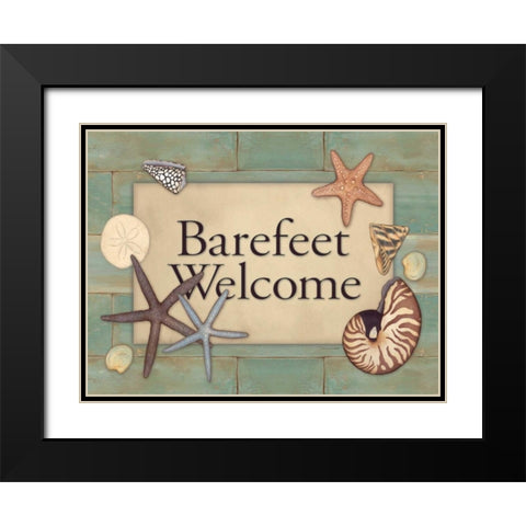 Barefeet Black Modern Wood Framed Art Print with Double Matting by Marrott, Stephanie