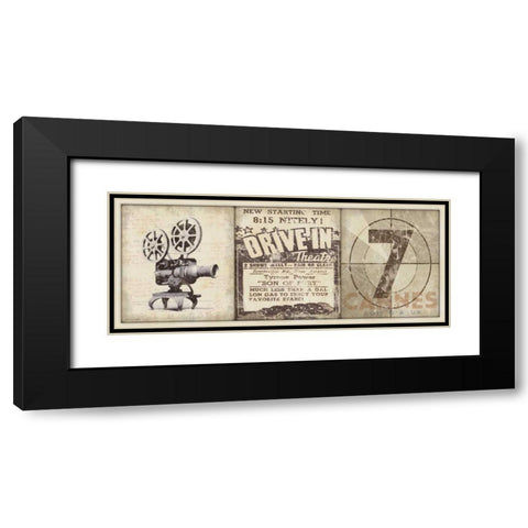 Drive-In Black Modern Wood Framed Art Print with Double Matting by Marrott, Stephanie