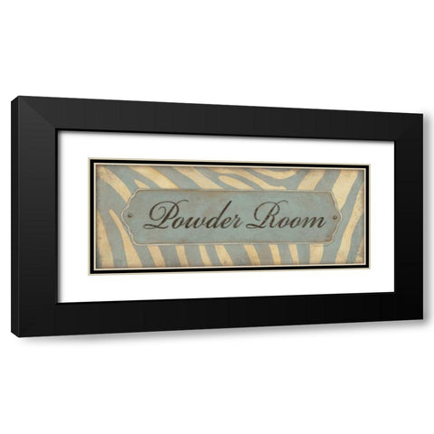 Powder Room Black Modern Wood Framed Art Print with Double Matting by Marrott, Stephanie
