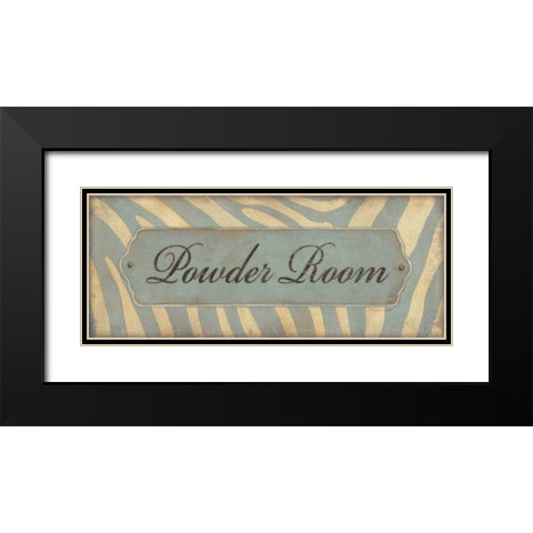 Powder Room Black Modern Wood Framed Art Print with Double Matting by Marrott, Stephanie