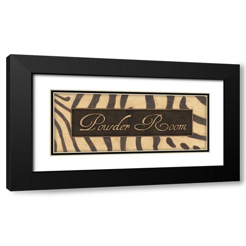 Powder Room Black Modern Wood Framed Art Print with Double Matting by Marrott, Stephanie