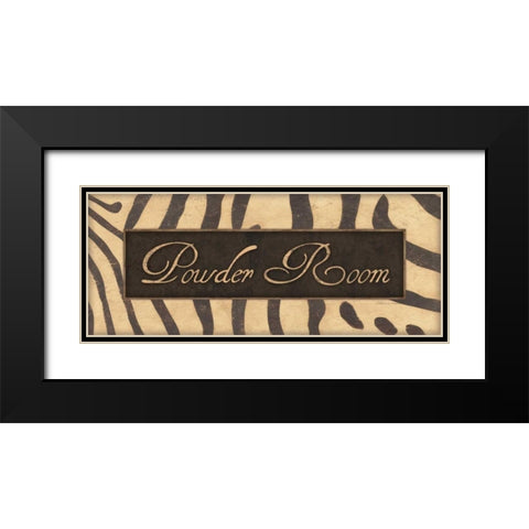 Powder Room Black Modern Wood Framed Art Print with Double Matting by Marrott, Stephanie