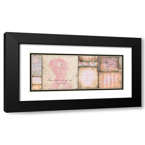 Never Give Up Black Modern Wood Framed Art Print with Double Matting by Marrott, Stephanie