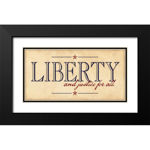 Liberty Black Modern Wood Framed Art Print with Double Matting by Marrott, Stephanie