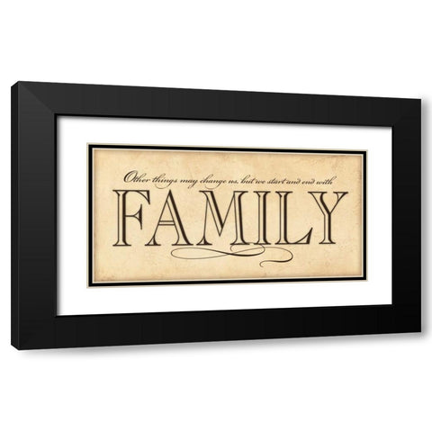 Family Black Modern Wood Framed Art Print with Double Matting by Marrott, Stephanie