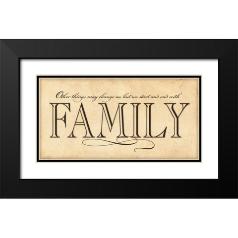 Family Black Modern Wood Framed Art Print with Double Matting by Marrott, Stephanie