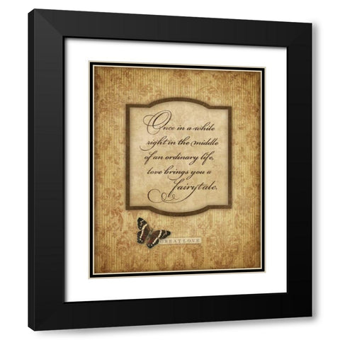 Once in a While Black Modern Wood Framed Art Print with Double Matting by Marrott, Stephanie