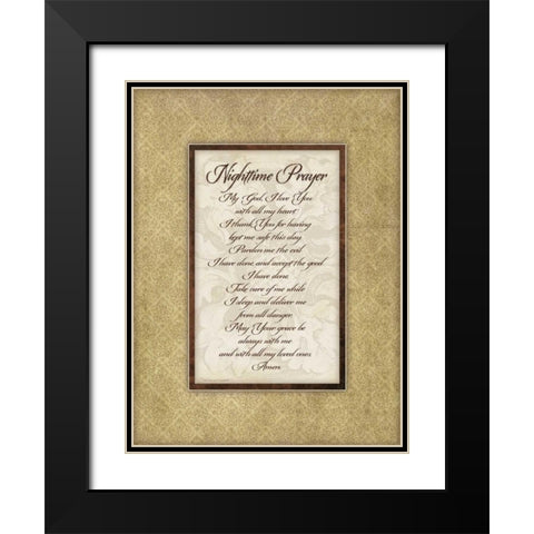 Nighttime Prayer Black Modern Wood Framed Art Print with Double Matting by Marrott, Stephanie