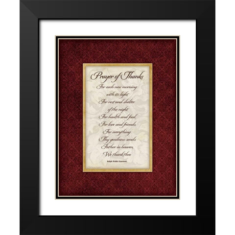 Prayer of Thanks Black Modern Wood Framed Art Print with Double Matting by Marrott, Stephanie