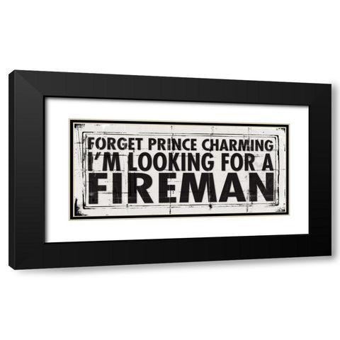 Prince Charming - Police Officers Black Modern Wood Framed Art Print with Double Matting by Marrott, Stephanie