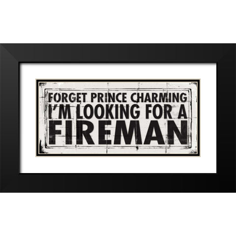 Prince Charming - Police Officers Black Modern Wood Framed Art Print with Double Matting by Marrott, Stephanie