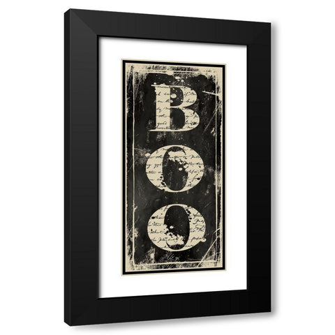 Boo Black Modern Wood Framed Art Print with Double Matting by Marrott, Stephanie