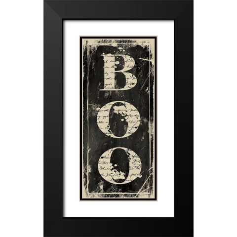 Boo Black Modern Wood Framed Art Print with Double Matting by Marrott, Stephanie