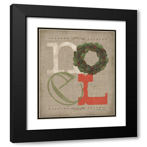 Noel Black Modern Wood Framed Art Print with Double Matting by Marrott, Stephanie
