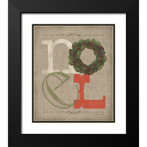 Noel Black Modern Wood Framed Art Print with Double Matting by Marrott, Stephanie