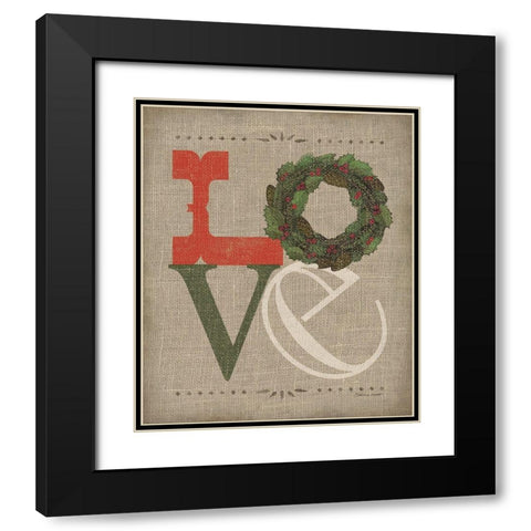 Love Black Modern Wood Framed Art Print with Double Matting by Marrott, Stephanie