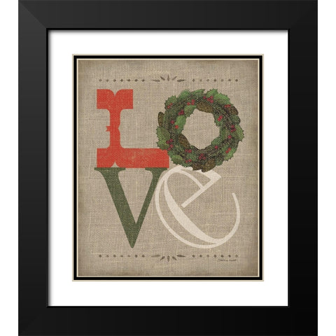 Love Black Modern Wood Framed Art Print with Double Matting by Marrott, Stephanie