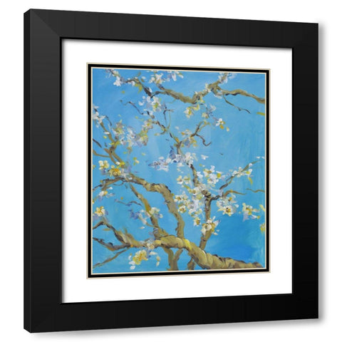 Cherry Blossom -2 Black Modern Wood Framed Art Print with Double Matting by Stevens, Allayn