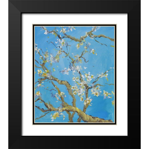 Cherry Blossom -2 Black Modern Wood Framed Art Print with Double Matting by Stevens, Allayn