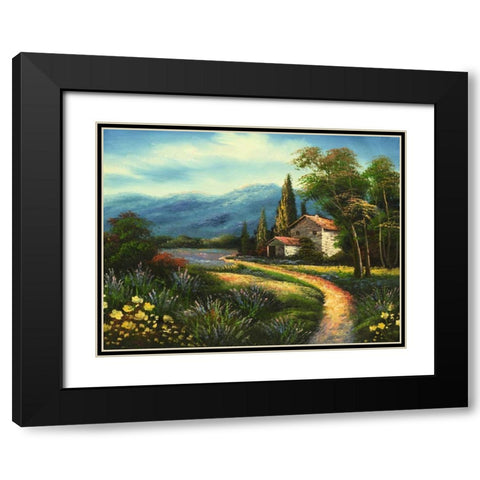 Mountian Getaway Black Modern Wood Framed Art Print with Double Matting by Chin, Art